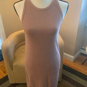 Old Navy Women's Ribbed Midi Dress in Taupe